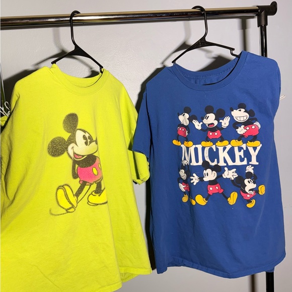 Disney Other - Set of Disney Mickey Mouse T-Shirts - Yellow and Blue